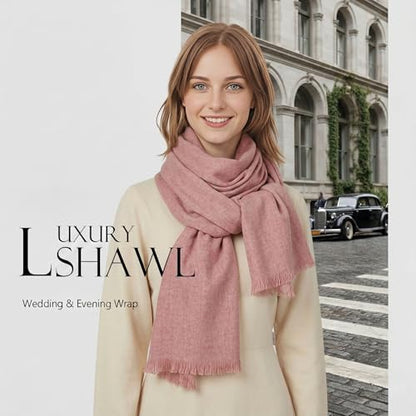 Shawl Wraps for Women Pashmina Shawls and Wraps for Evening Dresses Large Soft Scarf Winter Scarf Wedding Shawl… - color: Pink-1