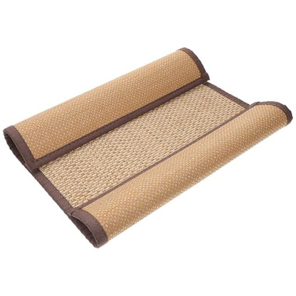 Sewroro Woven Bamboo Seat Cushion 15.74X11.81X0.19In Cooling Meditation Floor Cushion for Indoor Office Home Decor