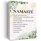 YeleY Inspirational Namaste Definition Print Yoga Namaste Paintings Canvas Wall Art Meditation Poster Artwork Ready to Hang Modern Home Office Decor Graduation Gift