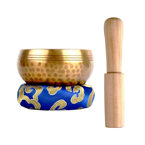 Tibetan Singing Bowl Set ，Sound Bowl Meditation Bowl，hand Hammered in Nepal For Yoga, Mindfulness, Healing & Chakra balancing,Meditation- 3.15 inch