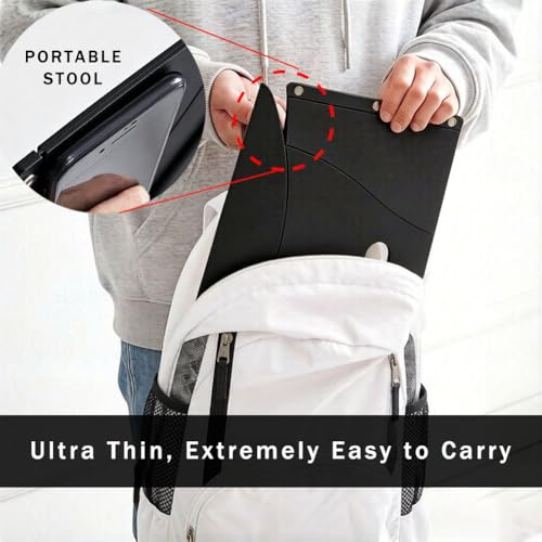 Folding Portable Camping Hiking Stool, Lightweight Collapsable Foldable Chair for Travel Gathering BBQ Subway Backpacking Outdoor Squatty Potty Ultralight Mini (Light Gray) - color: Light Gray