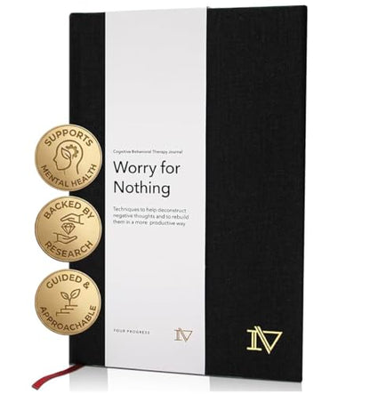 Worry for Nothing: Guided Anxiety Journal, Cognitive Behavioral Therapy Mental Health Journal, Anxiety Relief & Self Care, Journal for Men & Women, Mental Health Gifts - style: Anxiety Journal & CBT Workbook