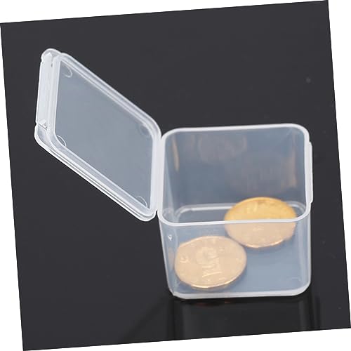 SHERCHPRY 50pcs Mini Clear Plastic Storage Boxes Transparent Tool Organizers for Daily Use Versatile Component Storage Case for Home Maintenance