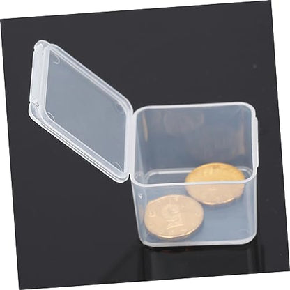 SHERCHPRY 50pcs Mini Clear Plastic Storage Boxes Transparent Tool Organizers for Daily Use Versatile Component Storage Case for Home Maintenance