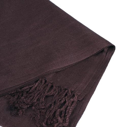 TZ Promise Women Pashmina Shawls and Wraps for Evening Dresses,Soft Large Long Scarf for Wedding,Bride Bridesmaid Gifts - color: Coffee