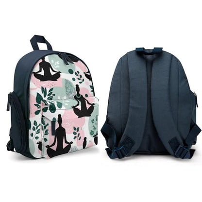 Meditation Yoga Nature Mini Travel Backpack Casual Daypacks Small Shoulder Bag for Shopping - color: Blue-style