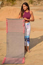 Indian Handmade100 % Organic Anti Skid Multi Colour Cotton Yoga Mat - Eco-Friendly Hand-Woven Rug - Non-Slip & Thick (24”x72”x5mm) for Hot yoga & Everyday Fitness at Home - Comfortable & Foldable Extra-Long Mat - color: Multi 11