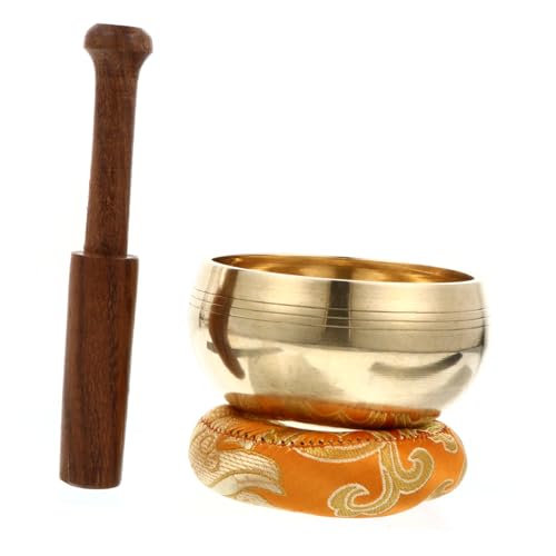 1set Manual Tapping Meditation Bowl with Striker and Cushion for Relaxation Nepal Singing Bowl for Yoga and Spiritual Practices Accessory