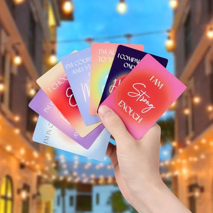Affirmation Cards for Women, 63 Unique Positive Affirmation Cards, Daily Affirmations for Inspiration, Mindfulness, & Self-Care Gifts for Women