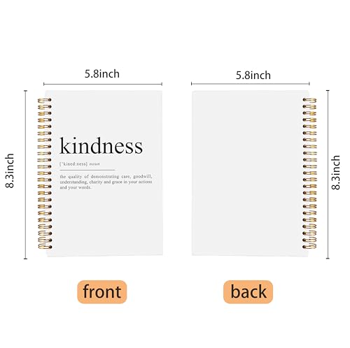 Kindness Definition Inspirational Notebook, Kindness Gifts, Motivational Journal for Women Men, Inspirational Spiral Notebooks 5.5x8.3 Inch - color: 16-explanation-notebook