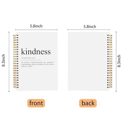 Kindness Definition Inspirational Notebook, Kindness Gifts, Motivational Journal for Women Men, Inspirational Spiral Notebooks 5.5x8.3 Inch - color: 16-explanation-notebook