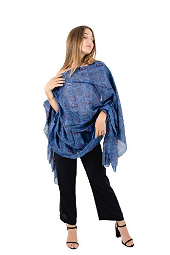 OMA Scarf Wrap Shawl Cotton Block Print Mantra Scarf For Meditation & Yoga - Large Size - Premium Quality