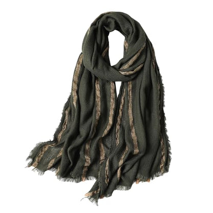 WINCESS.YU Women Gradient Scarf Long Shawls and Wraps Fashion Plain Pashmina Formal Scarf - color: Lx92-green
