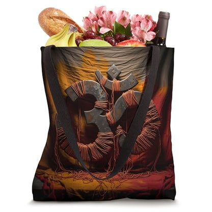 Rustic Om Symbol for Yoga and Meditation Practice Tote Bag