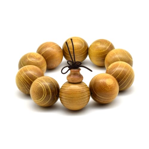 Zen Dear Natural Golden Sandalwood Mexican Bocote Mala Prayer Bead Bracelet Link Wrist Necklace Mala Beads - style: 25mm 10 beads