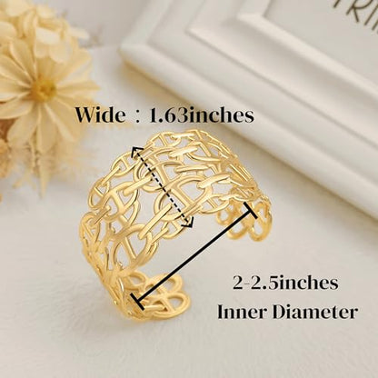 POTESSA 18K Gold Plated Cuff Bracelets Adjustable Dainty Bangle Handemade Jewelry for Women - style: Pig Nose