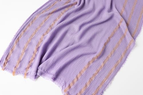 WINCESS.YU Women Gradient Scarf Long Shawls and Wraps Fashion Plain Pashmina Formal Scarf - color: Lx92-light Purple