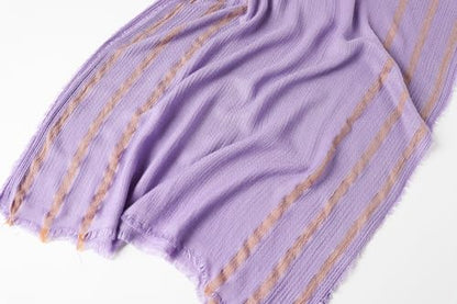 WINCESS.YU Women Gradient Scarf Long Shawls and Wraps Fashion Plain Pashmina Formal Scarf - color: Lx92-light Purple