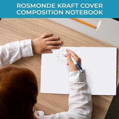 Rosmonde 48 Pack Kraft Notebooks, Softcover A5 Blank Journals, No-Bleed, 120 Pages (60 Sheets) Bulk Blank Sketch Books for Drawing, 8 x 5.7 Unlined Travel Journals, Bulk Blank Page Journals