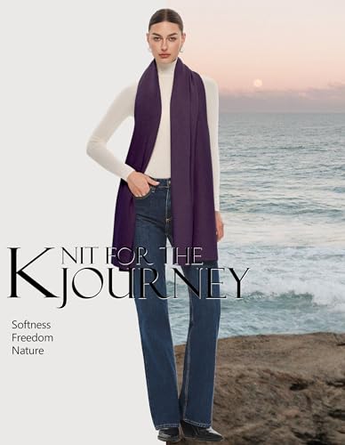 PULI Women's Pashmina Shawl Wraps for Evening Dress Large Scarf Blanket Long Wedding Bridal Winter Warm Shoulder Wrap - color: Purple