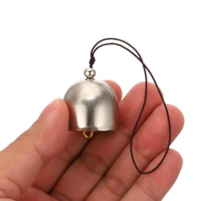 PATIKIL 6 Pcs Wind Chime, Hanging Bells Temple Bells Retro Outdoor Hanging Metal Chinese Wind Chime Round for Outside Garden Camping, Silver Brown - color: Silver Brown