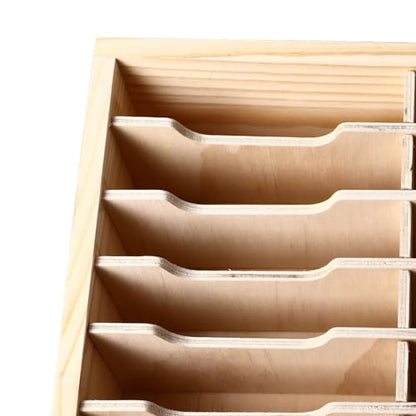 24 Grid Wooden Desktop Storage Box Mobile Phone Management Organizer Office Meeting Finishing Multi Rack Jewelry Storage Box Earrings Rings Necklace Display Case