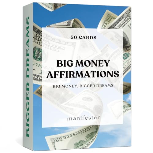 Money Affirmation Cards – 50 Daily Positive Affirmations for Wealth, Prosperity & Financial Success – Educational Money & Business Mindset Card Deck – Money Flash Cards (3.42" x 2.24")