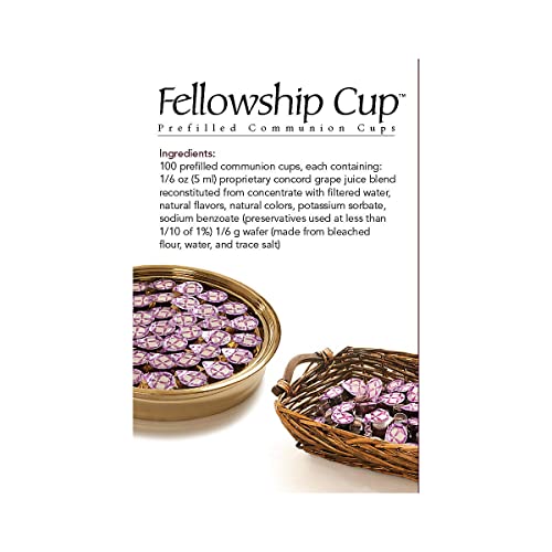 BROADMAN CHURCH SUPPLIES Pre-filled Communion Fellowship Cup, Juice and Wafer Set, 100 Count - size: 100 Count (Pack of 1)