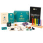 Throat Chakra Healing Kit – Communication & Expression with Crystals, Essential Oils, Candle, Meditation Shawl, Chakra Jewelry, Affirmations & Guidebook (5th Box) - color: Throat Chakra