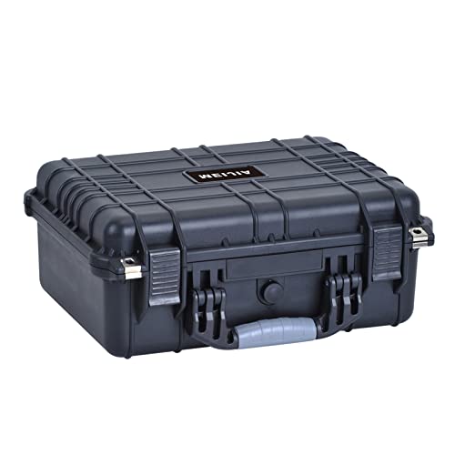 MEIJIA Portable All Weather Waterproof Camera Case With Foam,Fit Use of Drones,Camera,Equipments,Pistols,15.98x12.99x6.85inches