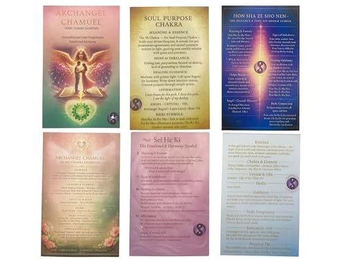 Chakra Reiki Meditation Ritual Gift Set – Handmade Archangel & Twin Flame Collection with Bath Salts, Room Sprays, Roll-On Oils, Wax Melt & Reiki Chakra Cards (53-Piece Set)