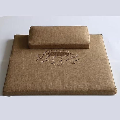 Meditation Cushion,Yoga Meditation Floor Pillow,Large Square Sitting Cushion Suitable For Sitting On The Floor - color: Brown