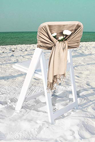 Sakkas Large Soft Silky Pashmina Shawl Wrap Scarf in Solid Colors - color: Clay