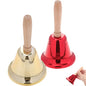 jojofuny 2 Pack Hand Bells with Handle Metal Rattle Ring Bell for Outdoor Camping Safety Holiday Decoration Classroom Use 4.72X2.48X2.48 Inch
