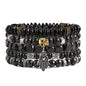 HZMAN Wrap Bracelets Men Women, Hemp Cords Wood Beads Ethnic Tribal Bracelets, Leather Wristbands - style: Hand of Fatima