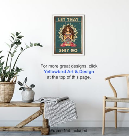 New Age Mandala Wall Art LARGE 11x14 - Zen Wall Art for Home - Mandala Art spiritual Gifts - positive Print - Inspirational Wall Decor - Bohemian - Buddha Art Yoga Decor - Unframed - size: 11"L x 14"W