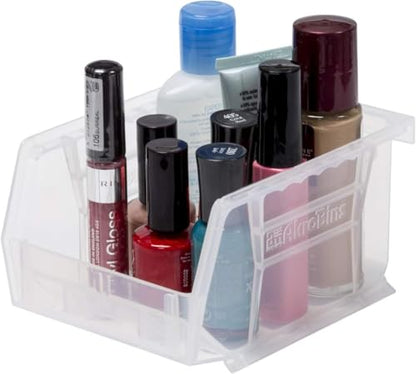 Akro-Mils 30210 AkroBins Plastic Storage Bins, Space-Saving Stackable Bins for Garage, Pantry, Craft Organization, 5" x 4" x 3", Clear, 24-Pack - color: Clear