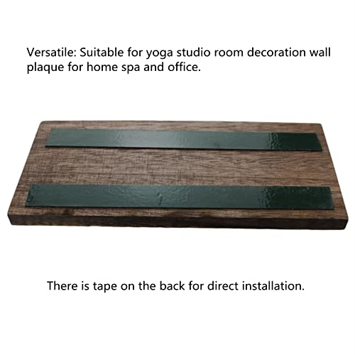 The Zen Den signs Room Decor Meditation in Progress Wall Hanging Sign,Inspirational Wooden Door Plaque for Yoga Studio Bedroom Decoration (Brown)