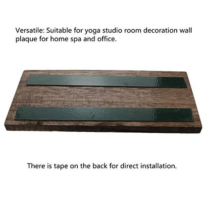 The Zen Den signs Room Decor Meditation in Progress Wall Hanging Sign,Inspirational Wooden Door Plaque for Yoga Studio Bedroom Decoration (Brown)