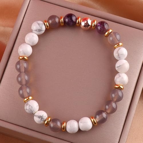 KSQS Healing Stone Bead Bracelet for Women, Natural Gemstones Balance Protection Bracelet, Spiritual Crystal Beads Bracelet Anxiety Relief with Meaning Card - style: You can do this