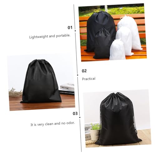1Set Non Woven Double Drawstring Storage Bag Includes Dustproof Lightweight Portable Organizer for Home Travel