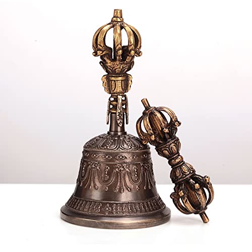 Buddhist Meditation Bell and Dorje Set, Extraordinary Craftsmanship Is Poured Into This Gorgeous Hand Bell To Make It Stand Out From The Crowd