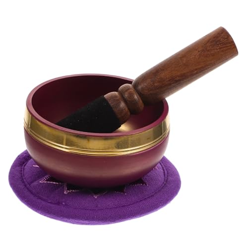 Tibetan Meditation Singing Bowl Handcrafted Copper Sound Bowl for Yoga and Mindfulness Includes Mallet and Colorful Cushion for Home Decor and Serenity
