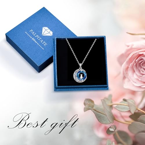 Palpitate Crystal Pendant Necklace 925 Sterling Silver Crystal Jewelry Christmas Gifts for Women - style: Cat-02