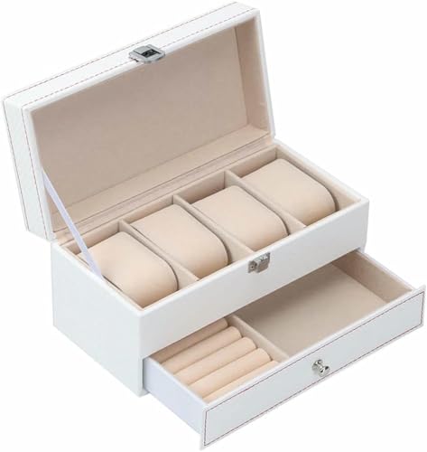 Carbon Fiber Double-Layer, Multi-Function Storage Box Simple Packing Storage Box - Convenient and Stylish Organizer for Your Essentials Box - color: White