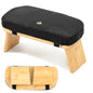 Meditation Bench, Bamboo Meditation Stool, Folding Kneeling Meditation Bench, Seiza Prayer Bench, Prayer Bench with Meditation Cushion, Kneeling Stool(Black) - color: Black