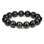 Keleny Natural Gem Semi Precious Gemstones 14mm Round Beads Crystal Stretch Bracelets 7 Inch Unisex - color: AA Grade Rainbow Obsidian