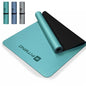 Professional PU Rubber Yoga Mat, Double-Sided Non Slip Sweat Resistant Exercise Mat for Men Women, Comfortable Extra Long & Wide for Yoga, Pilates, Fitness, Home Gym, 72"×26.8"×0.18"(4.5mm)Thick - color: green