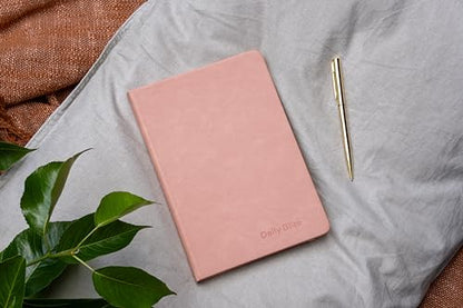 Stone Paper Journal Premium A5 Hardcover Vegan Leather Notebook Journal | 160 Pages | Premium Quality Professional Notebook For Men and Women |Comes With Gift Box Waterproof Notebook - color: Matt Pink