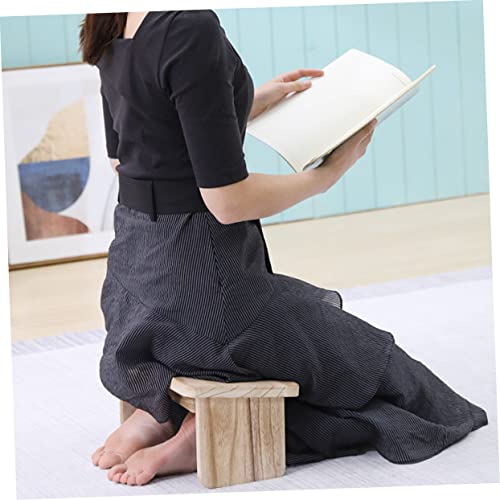 Toyvian Meditation Bench Wooden Stool Non-Slip Folding Buddhist Kneeler for Home Use Lightweight Durable Design for Prayer and Relaxation Strong Load-Bearing Convenient Storage